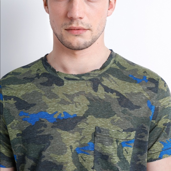 Zadig & Voltaire Other - ZADIG & VOLTAIRE Stockholm Camo Tee Distressed